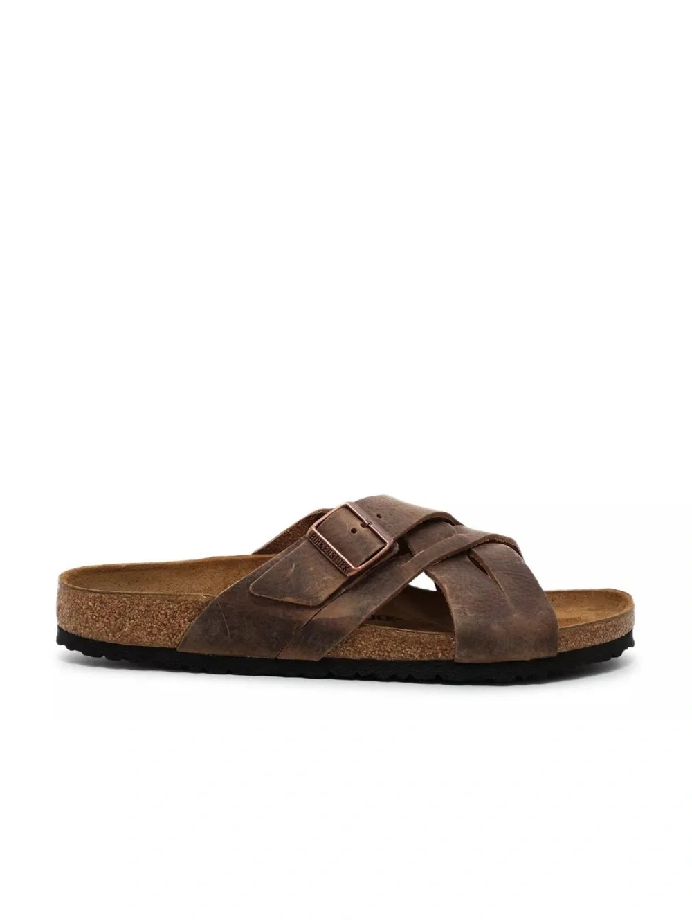BIRKENSTOCK MEN LUGANO SLIDES - CAMBERRA OLD TOBACCO 44 US 11-11.5 gently used